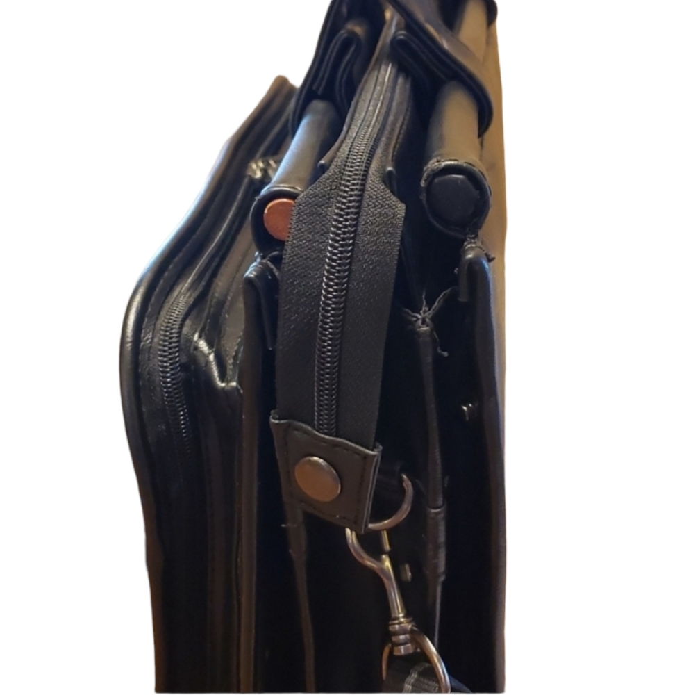 Solo Harrison Mens Black Classic 5 Compartment Briefcase/laptop Bag - Picture 4 of 16